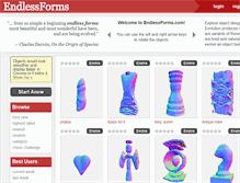Tablet Screenshot of endlessforms.com